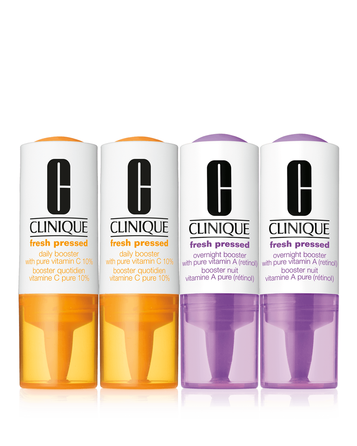 Clinique Fresh Pressed Clinical™ Daily and Overnight Boosters With Pure Vitamins C 10% + A (Retinol) 2 + 2 System
