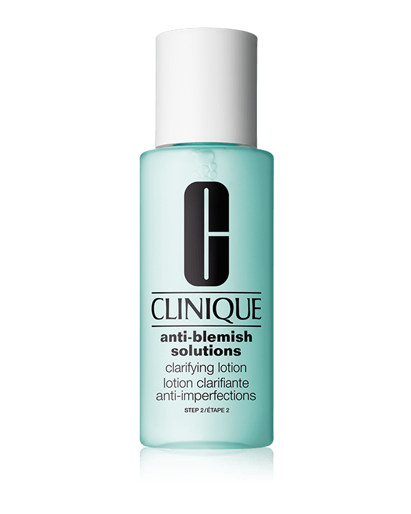 Loción Clarificadora Anti-Blemish Solutions™ Clarifying Lotion, Loción exfoliante matificante, también reduce el exceso de grasa que puede provocar brotes.