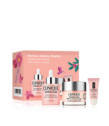Set de Cuidado de la Piel Mositure Surge Hidrata, Ilumina, Repite